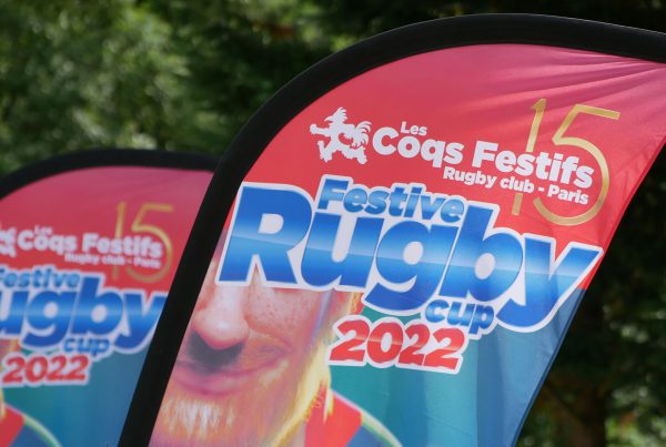 La Festive Rugby Cup 2022 a été organisée par Les Coqs Festifs, le club de rugby inclusif et lgbt friendly de Paris
